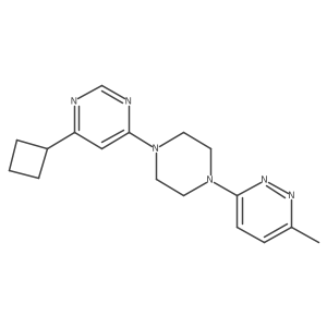 4-Cyclobutyl-6-[4-(6-methylpyridazin-3-yl)piperazin-1-yl]pyrimidine结构式