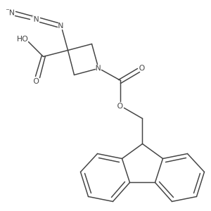 3-azido-1-{[(9H-fluoren-9-yl)methoxy]carbonyl}azetidine-3-carboxylic acid Structure