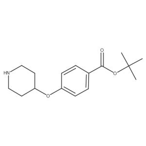 Tert-butyl 4-(piperidin-4-yloxy)benzoate结构式