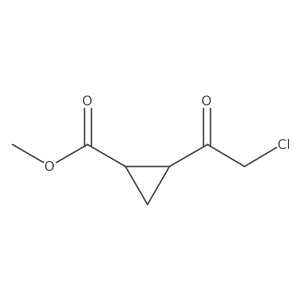 Methyl (1R,2S)-2-(2-chloroacetyl)cyclopropane-1-carboxylate结构式
