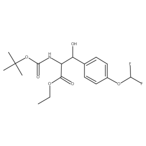 Ethyl 2-{[(tert-butoxy)carbonyl]amino}-3-[4-(difluoromethoxy)phenyl]-3-hydroxypropanoate结构式