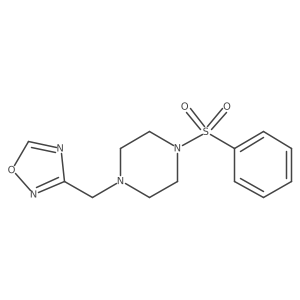 1-(Benzenesulfonyl)-4-[(1,2,4-oxadiazol-3-yl)methyl]piperazine结构式