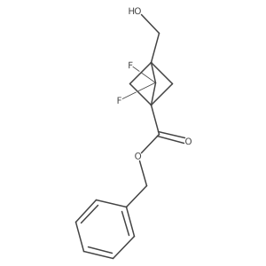 Benzyl 2,2-difluoro-3-(hydroxymethyl)bicyclo[1.1.1]pentane-1-carboxylate结构式