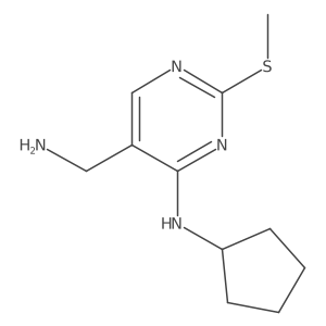5-(Aminomethyl)-4-(cyclopentylamino)-2-(methylthio)pyrimidine Structure