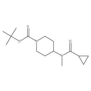 tert-butyl 4-(N-methylcyclopropaneamido)piperidine-1-carboxylate结构式