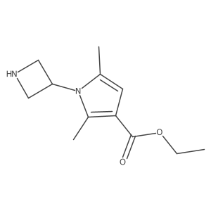 ethyl 1-(azetidin-3-yl)-2,5-dimethyl-1H-pyrrole-3-carboxylate结构式