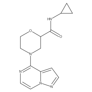 N-cyclopropyl-4-{pyrazolo[1,5-a]pyrazin-4-yl}morpholine-2-carboxamide Structure