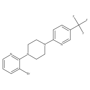 1-(3-Bromopyridin-2-yl)-4-[5-(trifluoromethyl)pyridin-2-yl]piperazine结构式