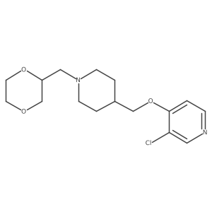 3-Chloro-4-({1-[(1,4-dioxan-2-yl)methyl]piperidin-4-yl}methoxy)pyridine Structure
