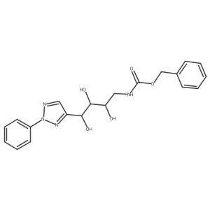 benzyl N-[(2R,3S,4R)-2,3,4-trihydroxy-4-(2-phenyl-2H-1,2,3-triazol-4-yl)butyl]carbamate Structure