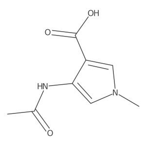 4-acetamido-1-methyl-1H-pyrrole-3-carboxylic acid结构式
