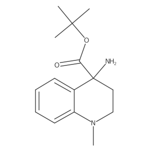 Tert-butyl 4-amino-1-methyl-1,2,3,4-tetrahydroquinoline-4-carboxylate结构式