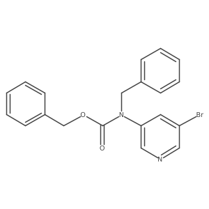 benzyl N-benzyl-N-(5-bromopyridin-3-yl)carbamate结构式