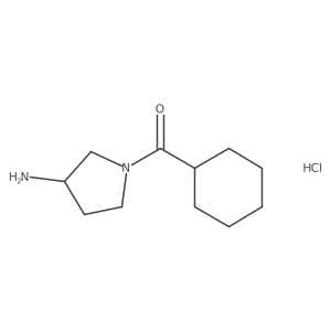 1-Cyclohexanecarbonylpyrrolidin-3-amine hydrochloride结构式