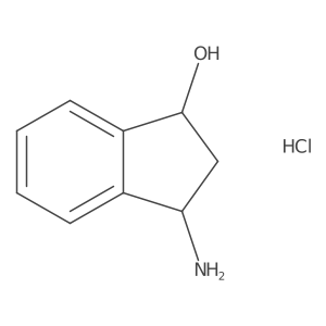 (1S,3R)-3-Amino-2,3-dihydro-1H-inden-1-ol;hydrochloride结构式