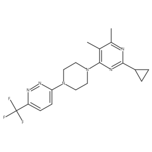 2-Cyclopropyl-4,5-dimethyl-6-{4-[6-(trifluoromethyl)pyridazin-3-yl]piperazin-1-yl}pyrimidine Structure