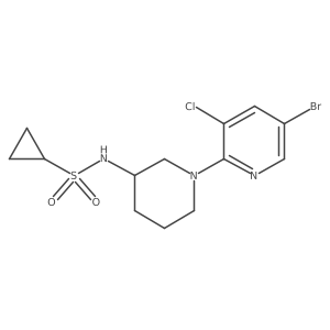 N-[1-(5-bromo-3-chloropyridin-2-yl)piperidin-3-yl]cyclopropanesulfonamide Structure