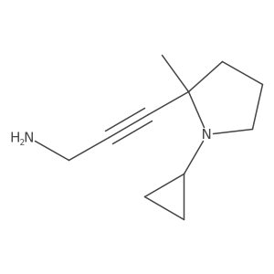 3-(1-Cyclopropyl-2-methylpyrrolidin-2-yl)prop-2-yn-1-amine结构式