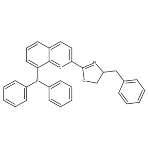 (R)-4-Benzyl-2-(8-(diphenylphosphanyl)quinolin-2-yl)-4,5-dihydrooxazole结构式