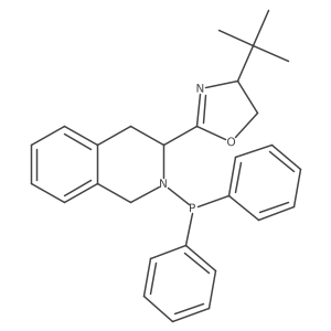 (S)-4-(tert-Butyl)-2-((R)-2-(diphenylphosphanyl)-1,2,3,4-tetrahydroisoquinolin-3-yl)-4,5-dihydrooxazole结构式