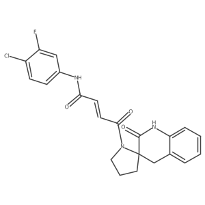 N-(4-Chloro-3-fluorophenyl)-4-oxo-4-(2'-oxo-1',4'-dihydro-2'H-spiro[pyrrolidine-2,3'-quinolin]-1-yl)but-2-enamide结构式