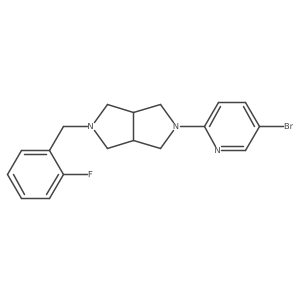 5-Bromo-2-{5-[(2-fluorophenyl)methyl]-octahydropyrrolo[3,4-c]pyrrol-2-yl}pyridine结构式