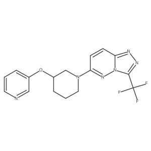 3-({1-[3-(Trifluoromethyl)-[1,2,4]triazolo[4,3-b]pyridazin-6-yl]piperidin-3-yl}oxy)pyridine结构式