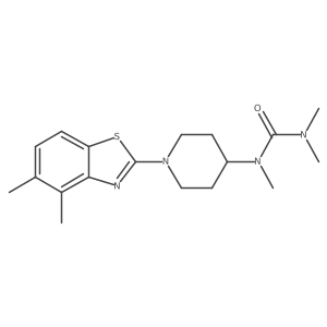 1-[1-(4,5-Dimethyl-1,3-benzothiazol-2-yl)piperidin-4-yl]-1,3,3-trimethylurea结构式