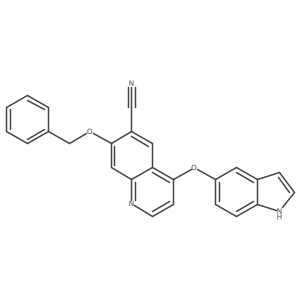 7-Benzyloxy-6-cyano-4-(1H-indol-5-yloxy)quinoline Structure