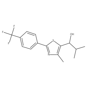 [Rac]-2-methyl-1-[4-methyl-2-(4-trifluoromethyl-phenyl)-thiazol-5-yl)-propan-1-ol Structure