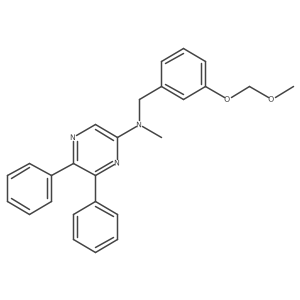1-{[N-(5,6-diphenylpyrazin-2-yl)-N-methylamino]methyl}-3-(methoxymethoxy)benzene结构式