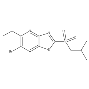 Thiazolo[4,5-b]pyridine,6-bromo-5-ethyl-2-[(2-methylpropyl)sulfonyl]-结构式