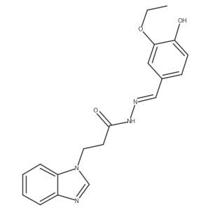 (E)-3-(1H-benzo[d]imidazol-1-yl)-N'-(3-ethoxy-4-hydroxybenzylidene)propanehydrazide Structure