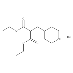 Diethyl 2-(piperidin-4-ylmethyl)malonate hcl Structure