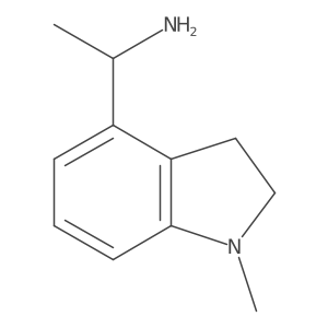 1-(1-Methyl-2,3-dihydro-1H-indol-4-yl)-ethylamine结构式