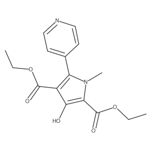 3-Hydroxy-1-methyl-5-pyridin-4yl-1H-pyrrole-2,4-dicarboxylic Acid Diethyl Ester Structure