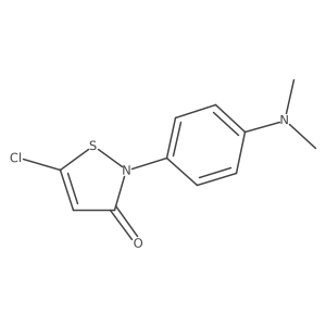 5-Chloro-2-(4-(dimethylamino)phenyl)isothiazol-3(2H)-one结构式