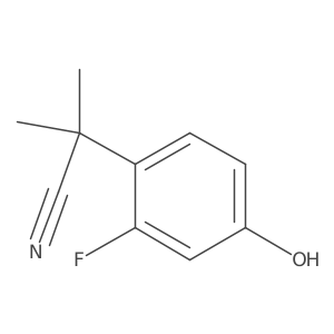2-(2-Fluoro-4-hydroxyphenyl)-2-methylpropanenitrile结构式