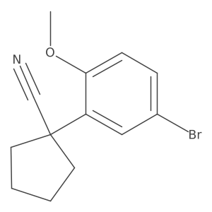 1-(5-Bromo-2-methoxyphenyl)cyclopentanecarbonitrile结构式