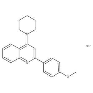 2-(4-Methoxyphenyl)-4-(1-piperidinyl)quinoline hydrobromide结构式