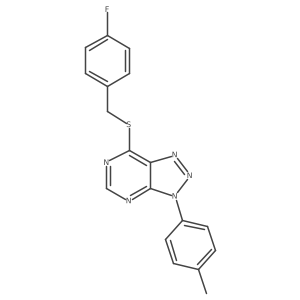 7-((4-fluorobenzyl)thio)-3-(p-tolyl)-3H-[1,2,3]triazolo[4,5-d]pyrimidine结构式