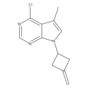 3-(4-Chloro-5-iodo-7h-pyrrolo[2,3-d]pyrimidin-7-yl)cyclobutanone Structure