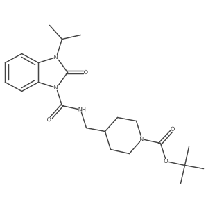 tert-Butyl 4-({[(3-isopropyl-2-oxo-2,3-dihydro-1H-benzimidazol-1-yl)carbonyl]amino}methyl)piperidine-1-carboxylate Structure