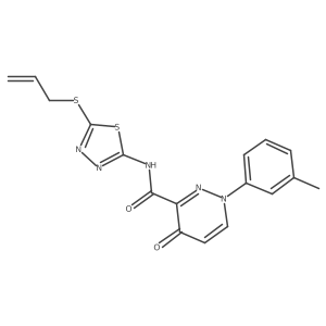 1-(3-methylphenyl)-4-oxo-N-[5-(prop-2-en-1-ylsulfanyl)-1,3,4-thiadiazol-2-yl]-1,4-dihydropyridazine-3-carboxamide结构式