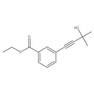Ethyl 3-(3-hydroxy-3-methyl-1-butyn-1-yl)benzoate Structure