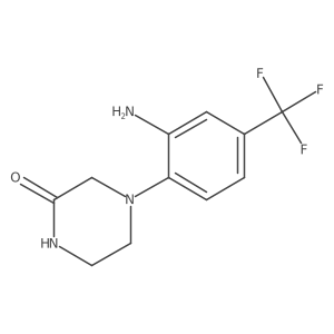 4-[2-Amino-4-(trifluoromethyl)phenyl]piperazin-2-one结构式