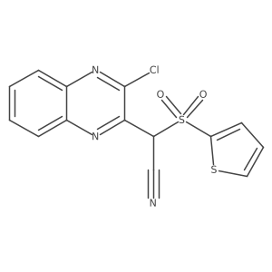 (3-Chloroquinoxalin-2-yl)(thiophen-2-ylsulfonyl)acetonitrile结构式