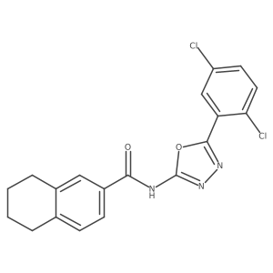 N-[5-(2,5-dichlorophenyl)-1,3,4-oxadiazol-2-yl]-5,6,7,8-tetrahydronaphthalene-2-carboxamide结构式