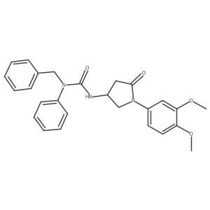 1-Benzyl-3-[1-(3,4-dimethoxyphenyl)-5-oxopyrrolidin-3-yl]-1-phenylurea Structure