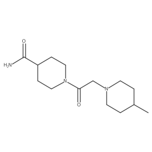 1-[2-(4-Methylpiperidyl)acetyl]piperidine-4-carboxamide Structure